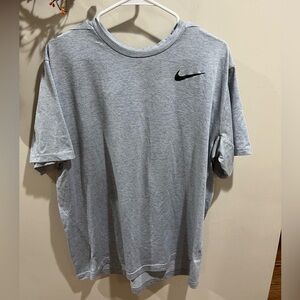 2 Large Men Nike Dri-Fit Shirts (gray & blue)
